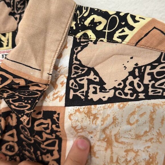 Vintage 90's Guess Jeans Mens  Multicolor Short Sleeve Button‎ Up Shirt Medium - Picture 3 of 8